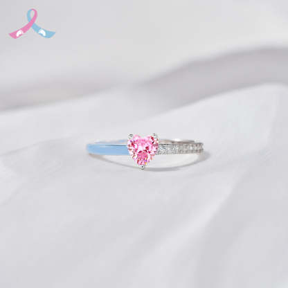 Mama Of An Angel Pink Heart Ring