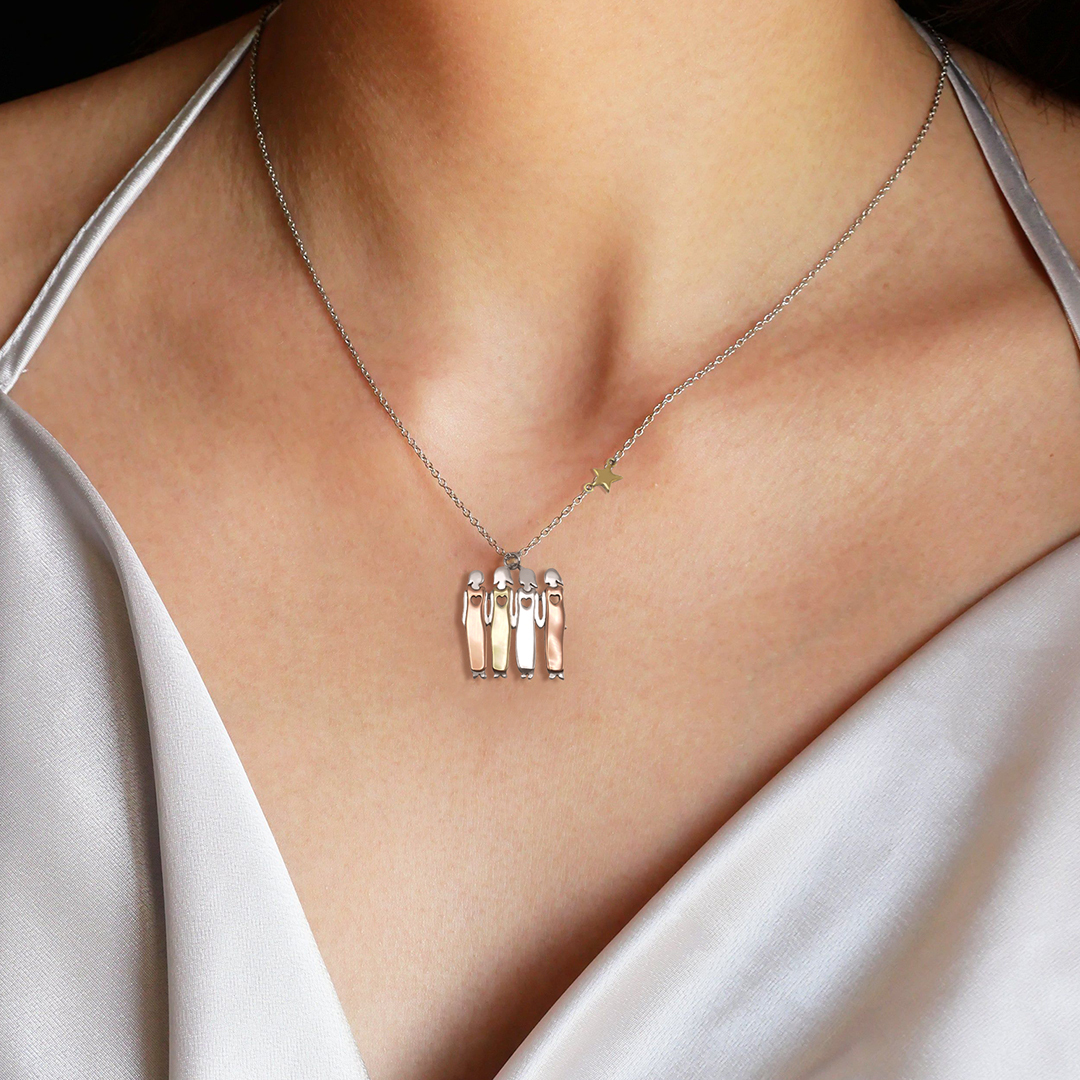 For Friend - Best friends are like thick thighs they stick together Stars Necklace