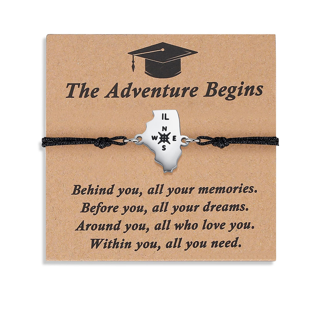 The Adventure Begins Map Bracelet