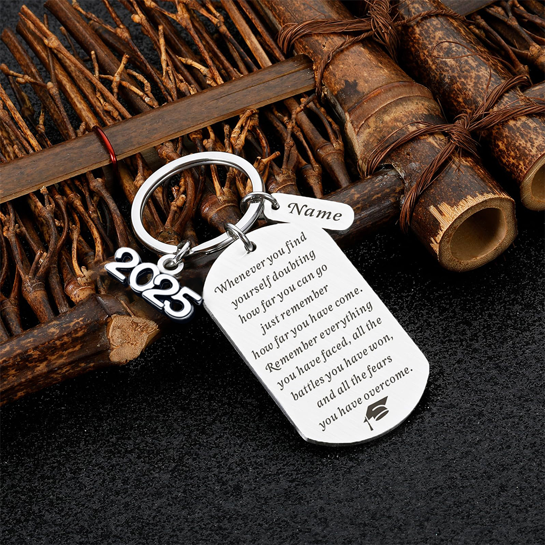 2025 Congrats You Did It Name Custom Keychain
