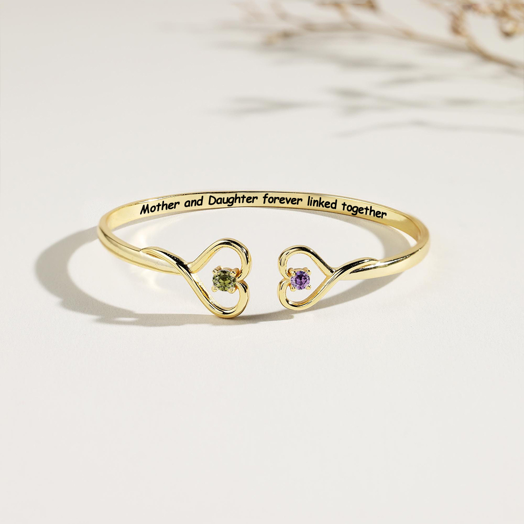 Customized Mother and Daughter Birthday Stone New Chapter Bracelet