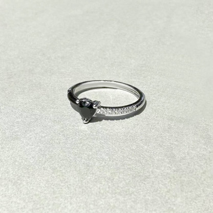 For Friends - Best bitches in heart & soul Half Diamond Ring