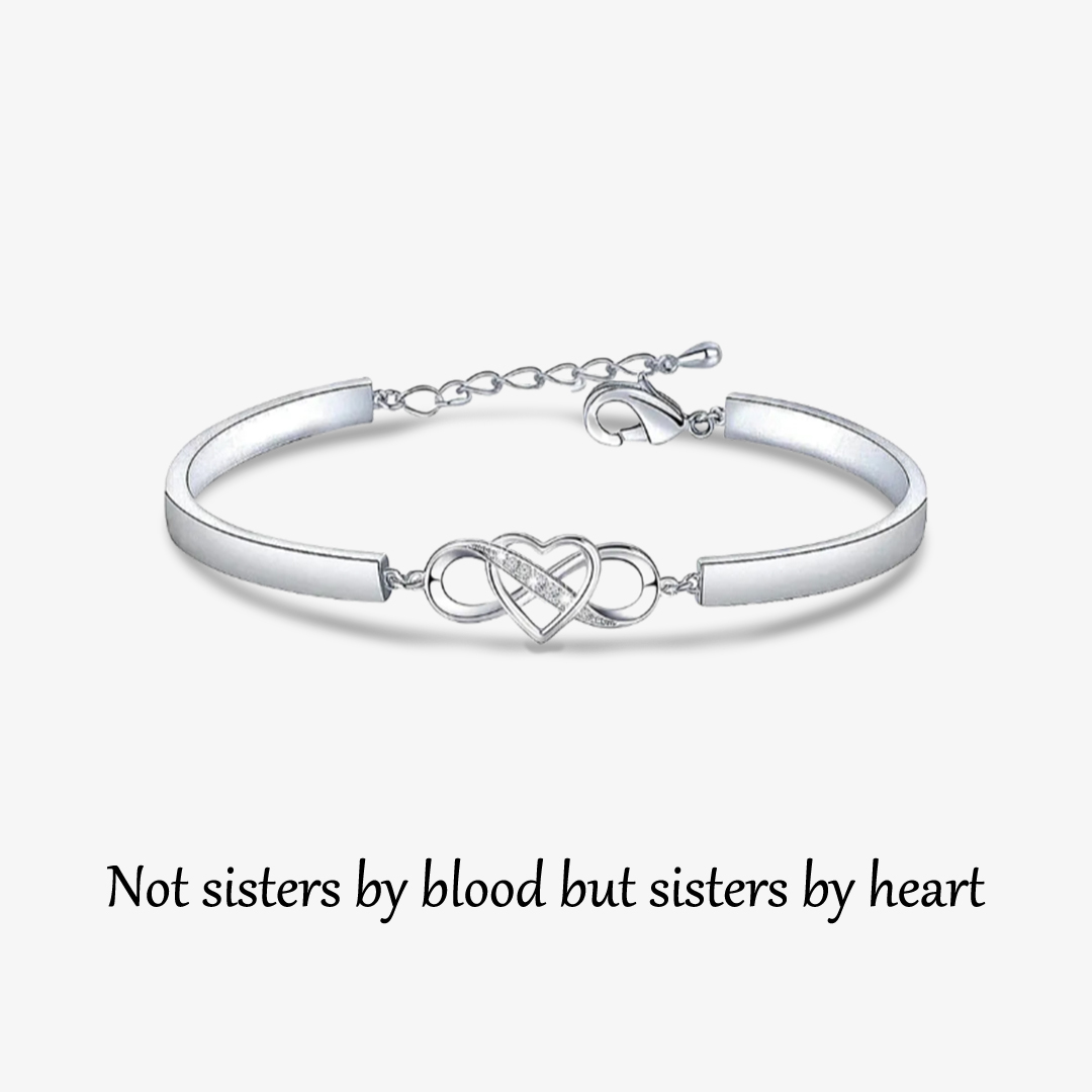For Friend - Not Sisters By Blood But Sisters By Heart Infinity Bracelet