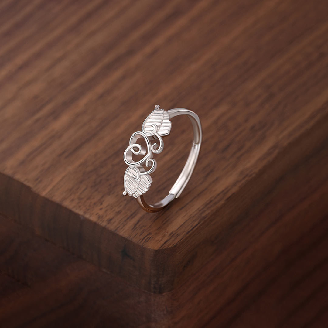 I Am Not A Widow Heart Wings Open Ring