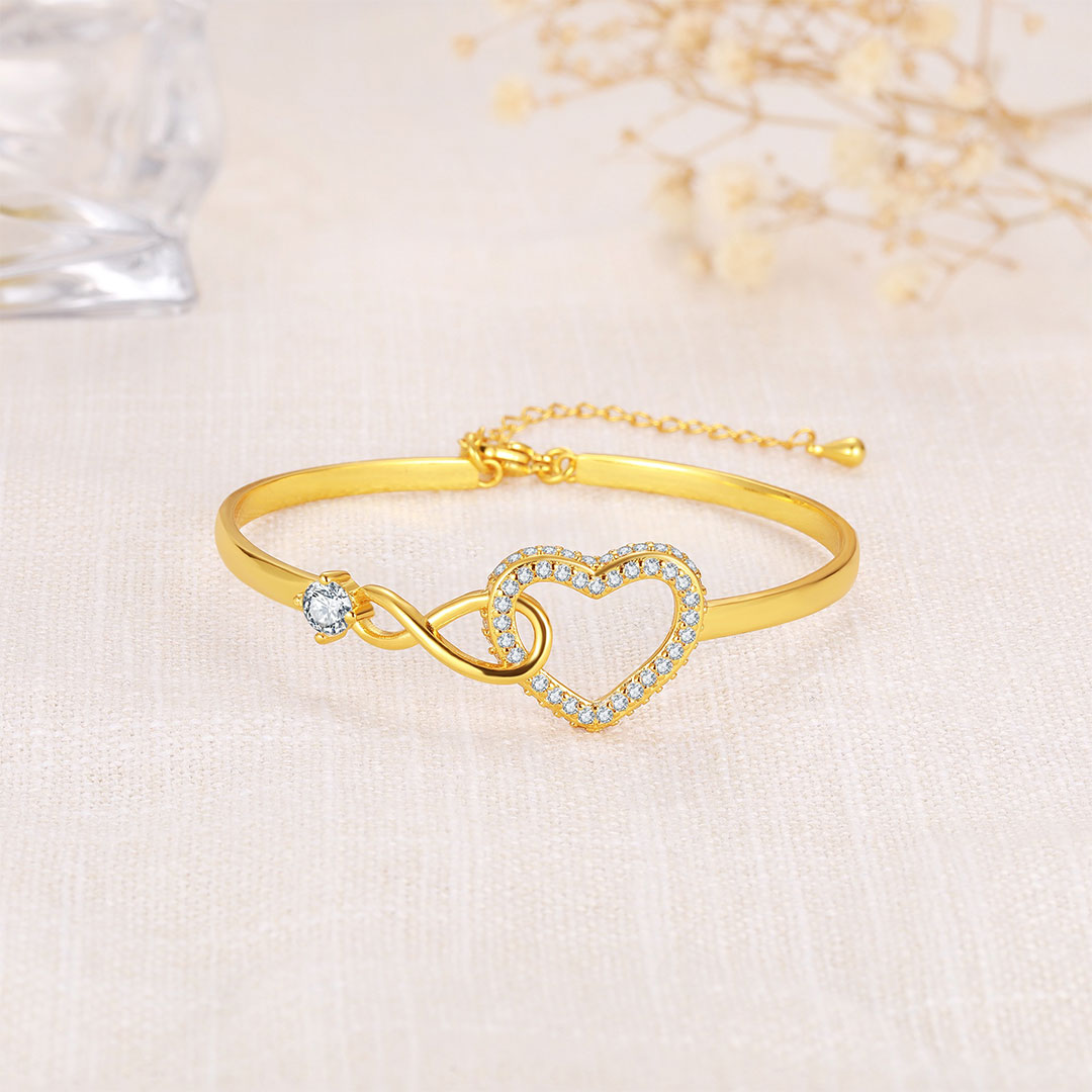 Grandmother and Granddaughter Forever linked Together Infinite Heart Bracelet
