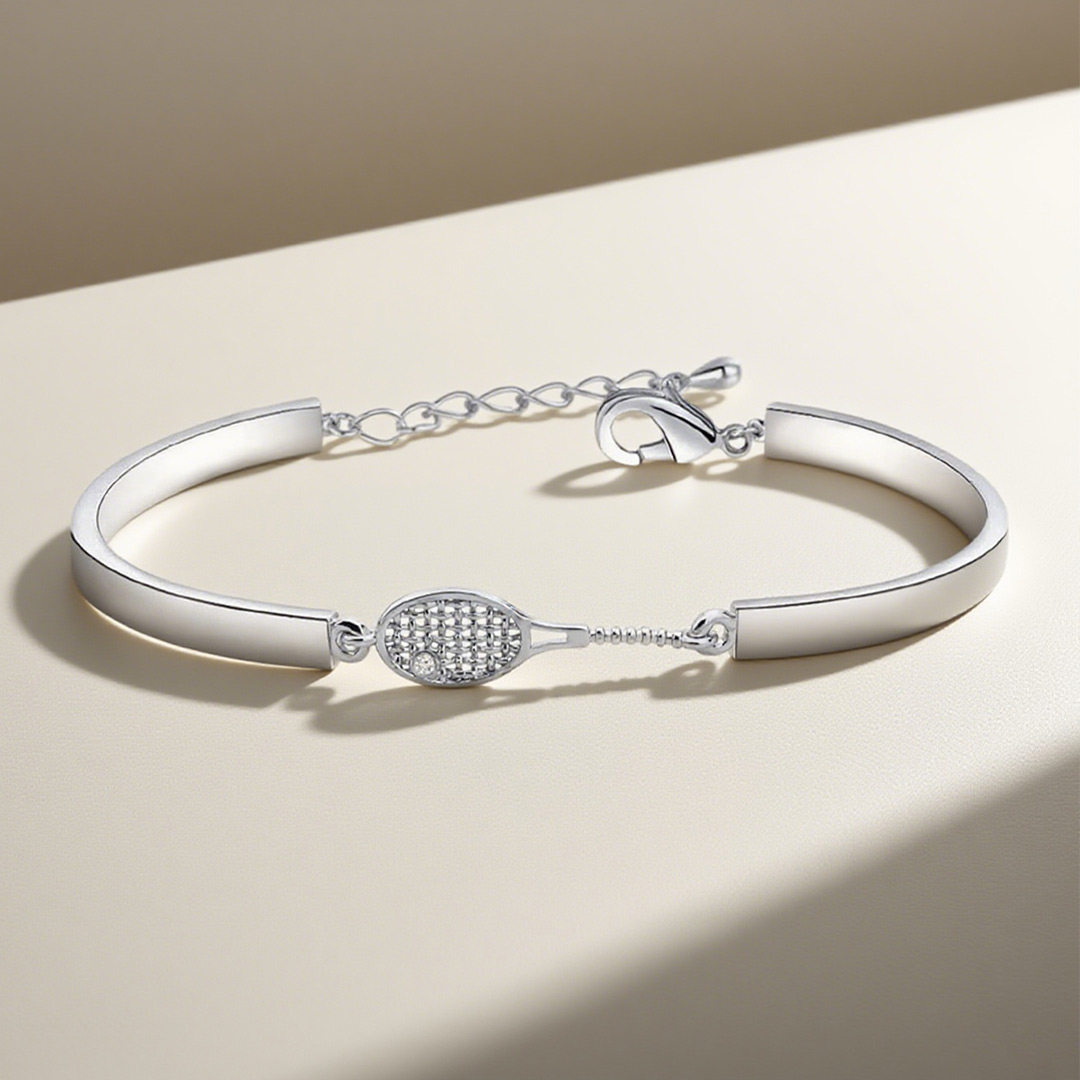 To My Granddaughter Who Loves Tennis Racket Bracelet