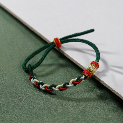 For Granddaughter - I'll be there for the highs and lows Peach Blossom Knot Bracelet