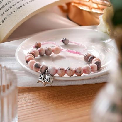 For Granddaughter - I love you forever and always Book Beaded Bracelet