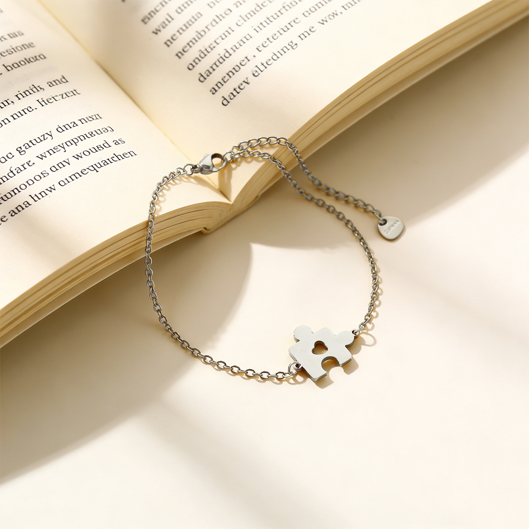 For bestie - Thank you for being such an important piece of my life puzzle bracelet