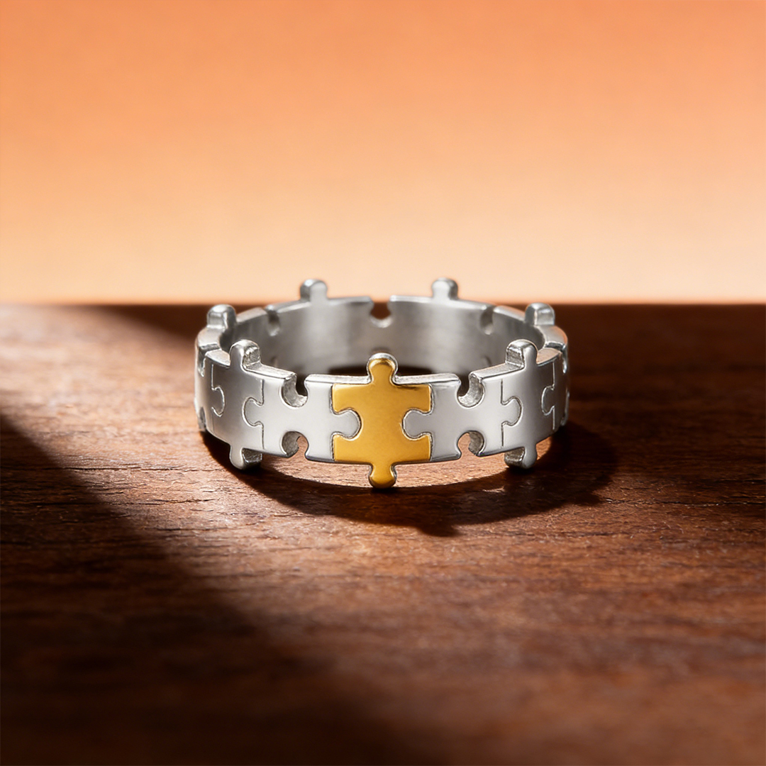 For friend- Thank you for being such an important piece of my life puzzle ring