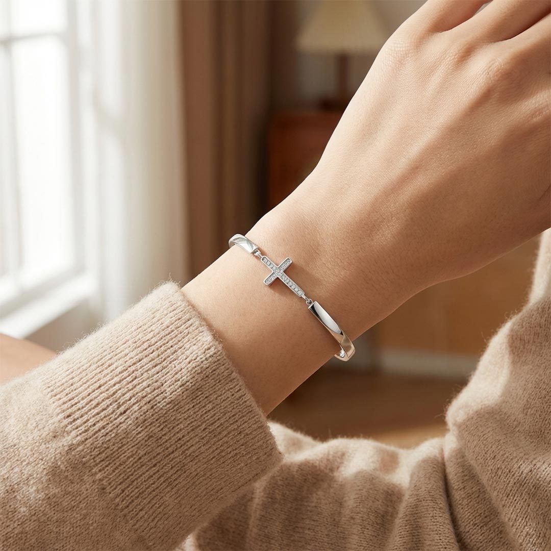 For Granddaughter - You Are GOD'S GIFT To Me Cross Bracelet