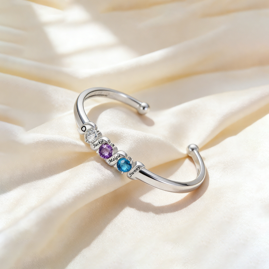 Personalized Mother & Children Forever Linked Together bracelet