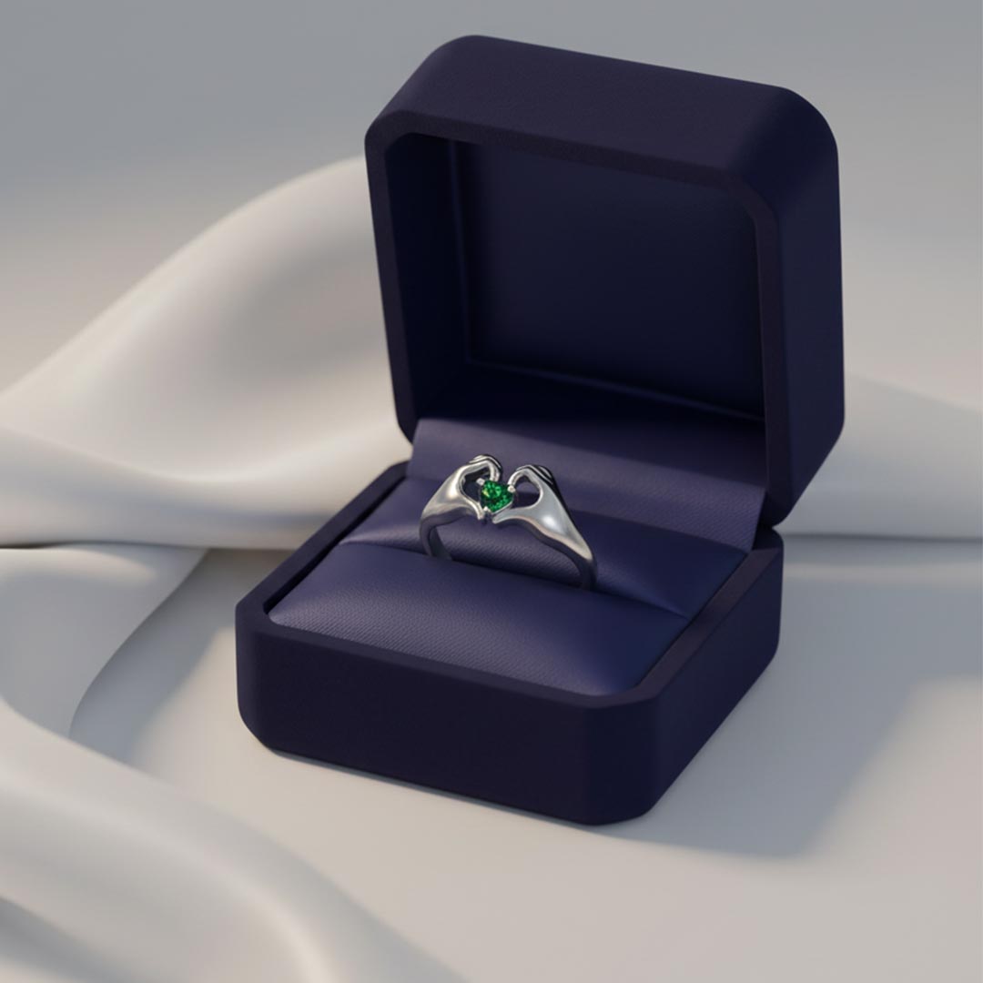 For Daughter - My Heart Is Always With You Custom Birthstone Ring