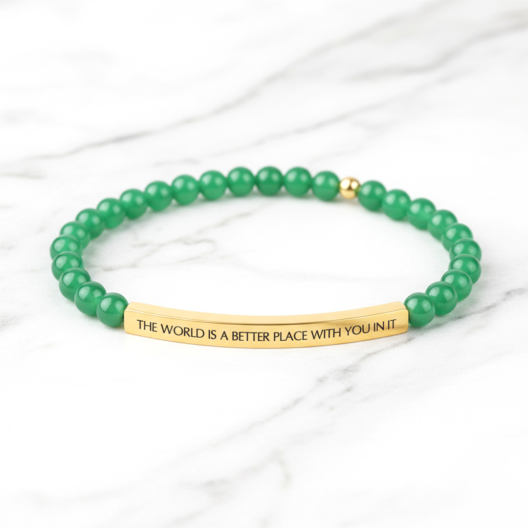 The World Is A Better Place With You In It Bead Bracelet