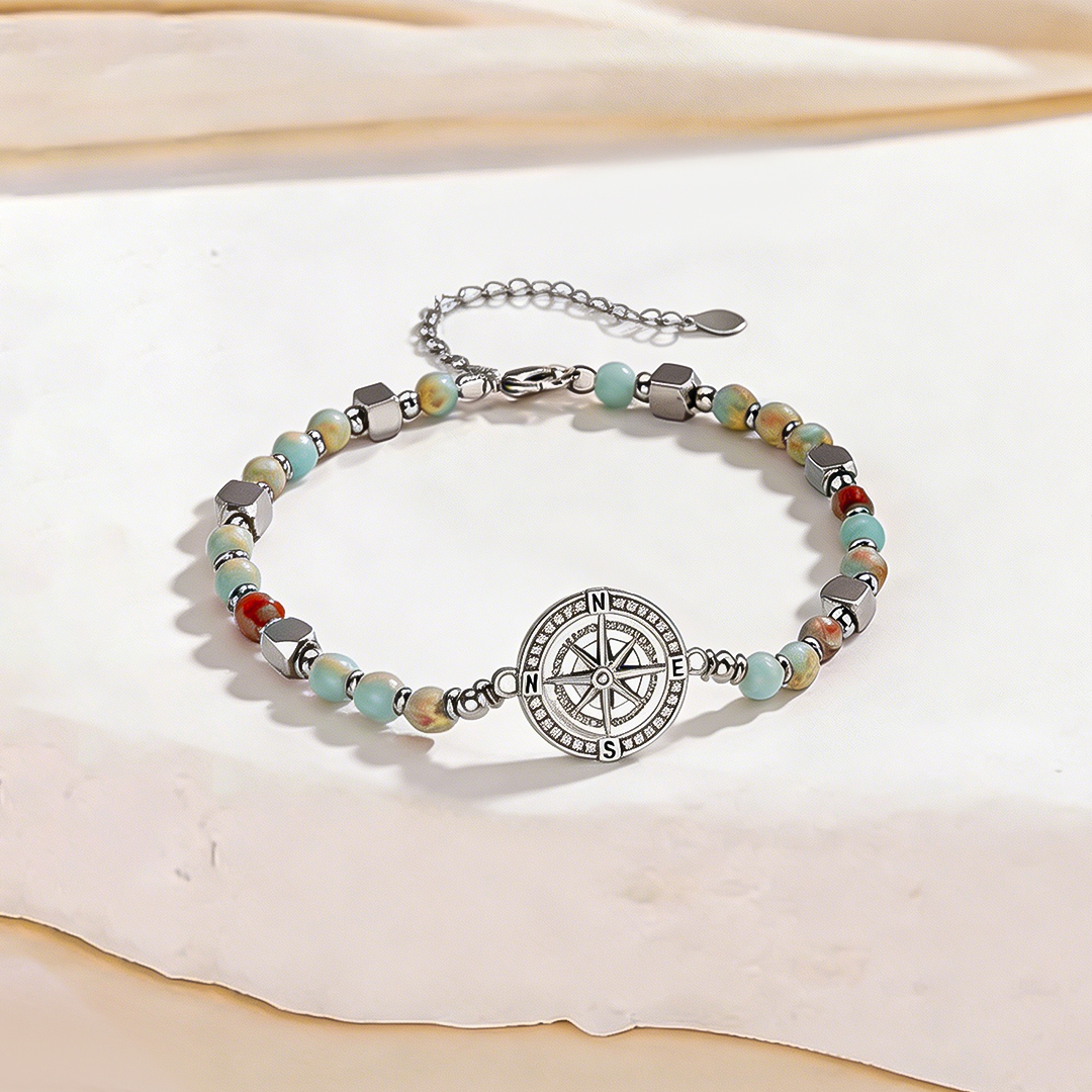 Congratulations - Going Places Graduation Compass bracelet
