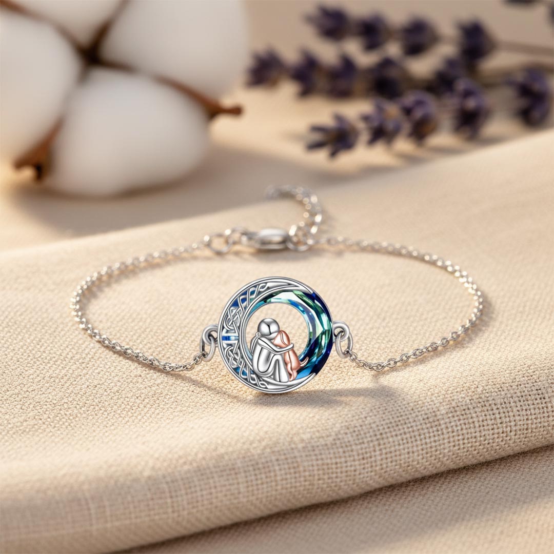 A Girl And Her Dog Circle Crystal Bracelet