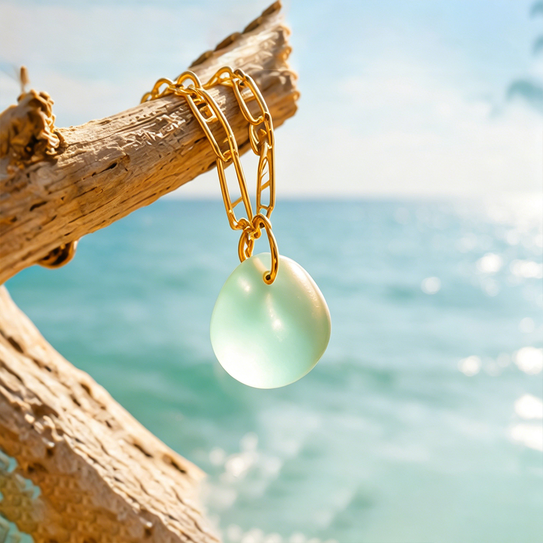 Salty Soul Sister Sea Glass Chain Bracelet