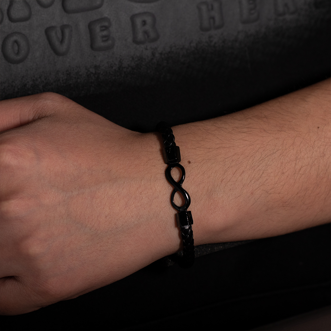 For Love - Never Forget That I Love You Ceramic Infinity Braided Bracelet