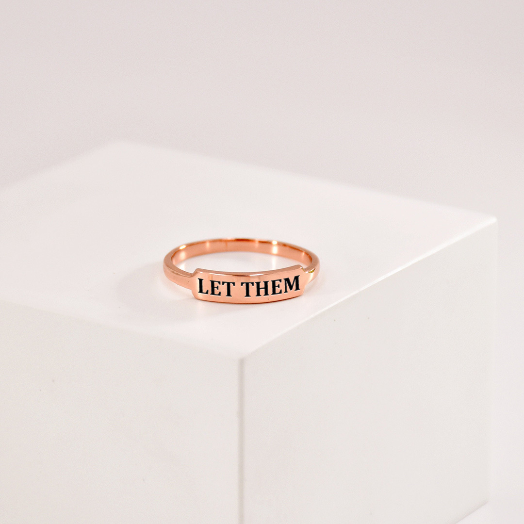 Let Them Dainty Bar Ring