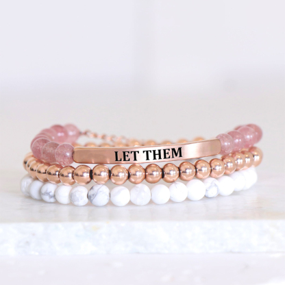 Let Them Bead Lettering Bracelet