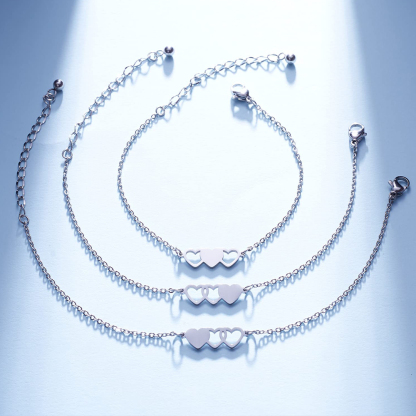 Mother and Daughter Forever Linked Together String Bracelet