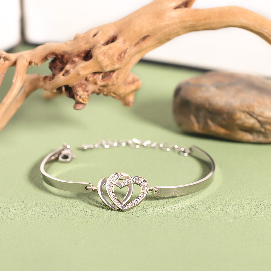 For Mother -Souls Intertwined Double Heart Bracelet
