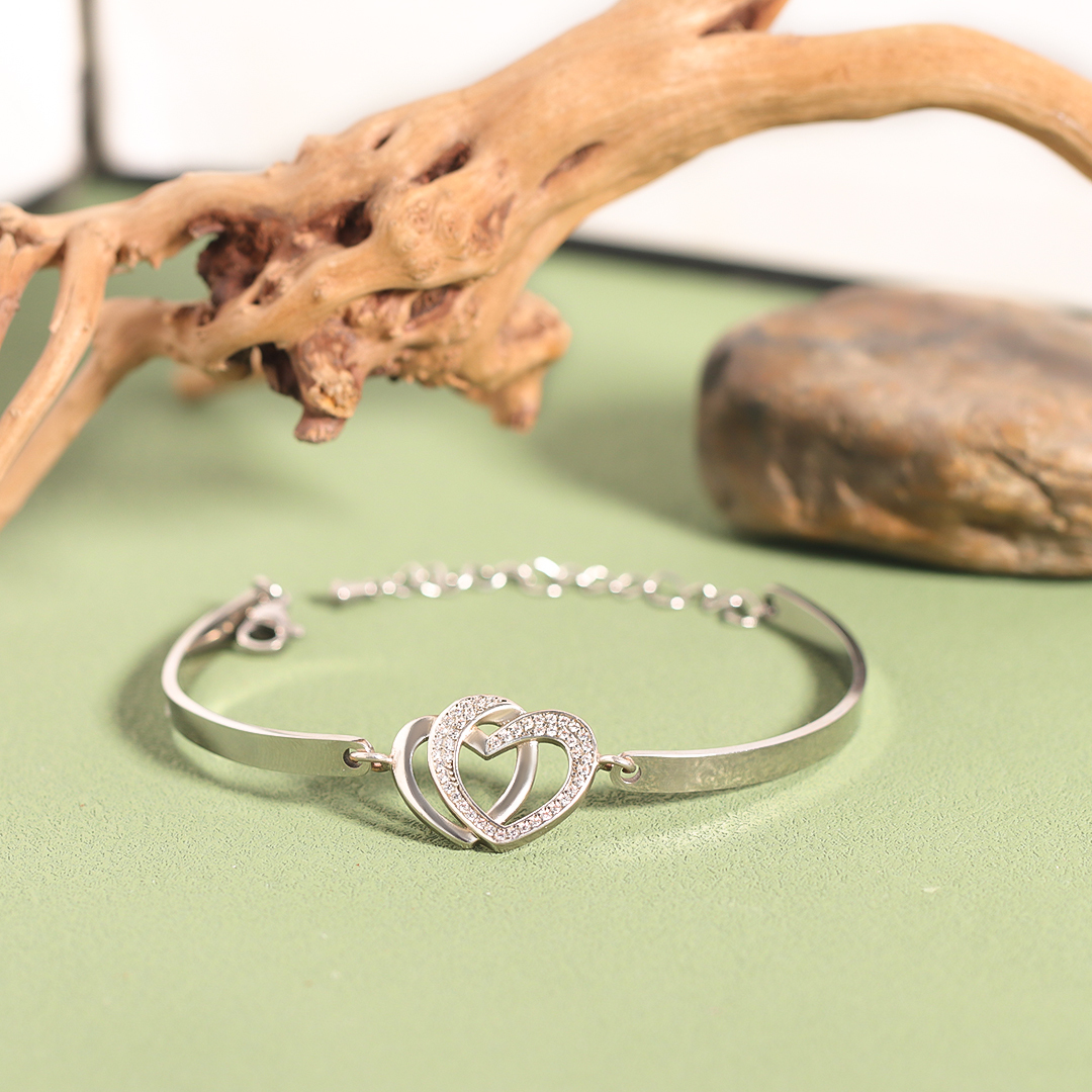 For Mother -Souls Intertwined Double Heart Bracelet