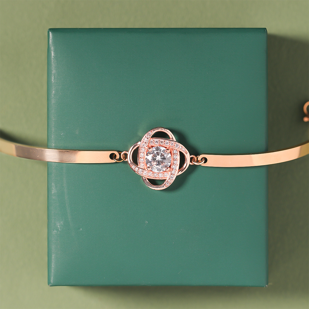 For Friend - I'll Always Be There For You Diamond Knot Bracelet