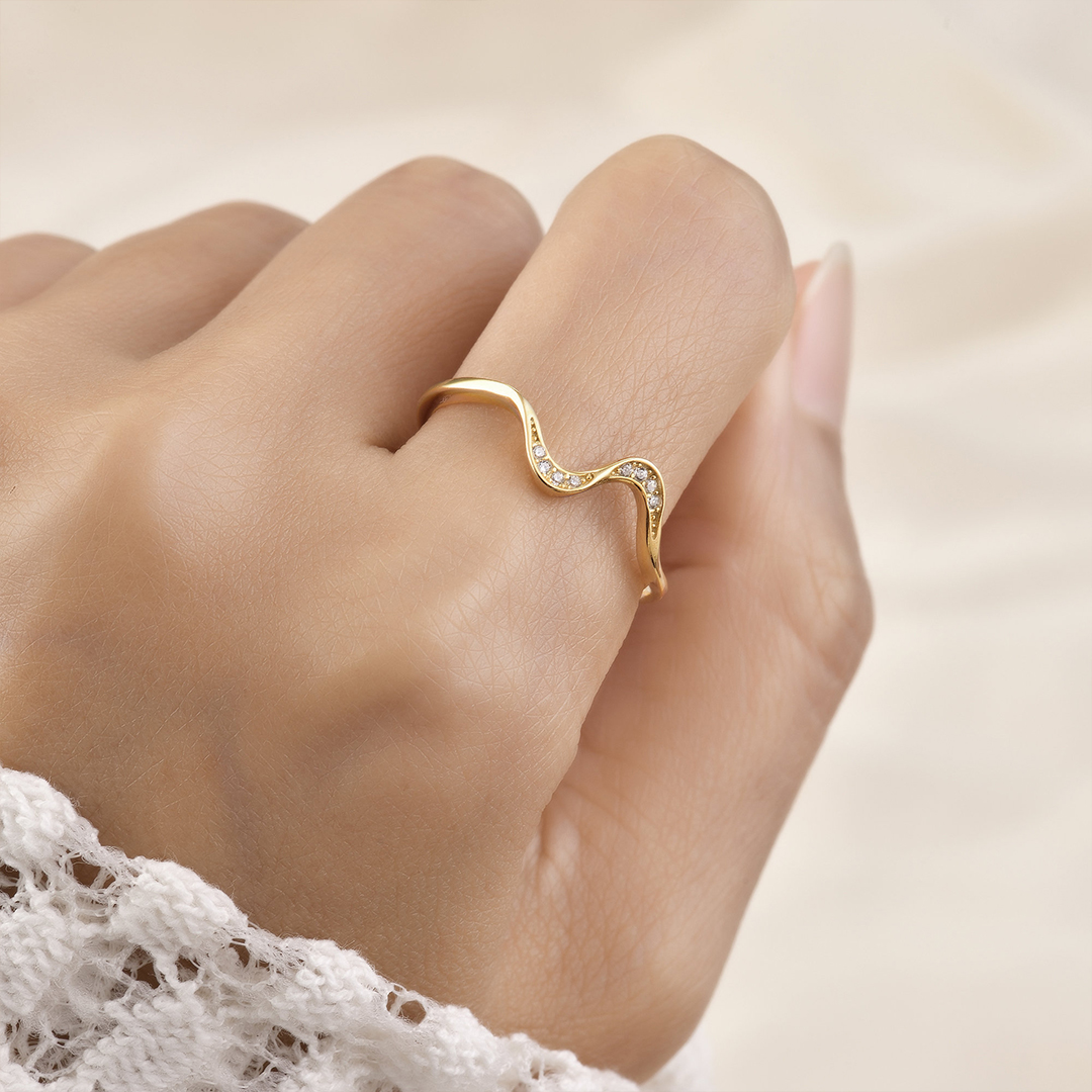 For Self - You've Survived Too Many Storms Wave Ring