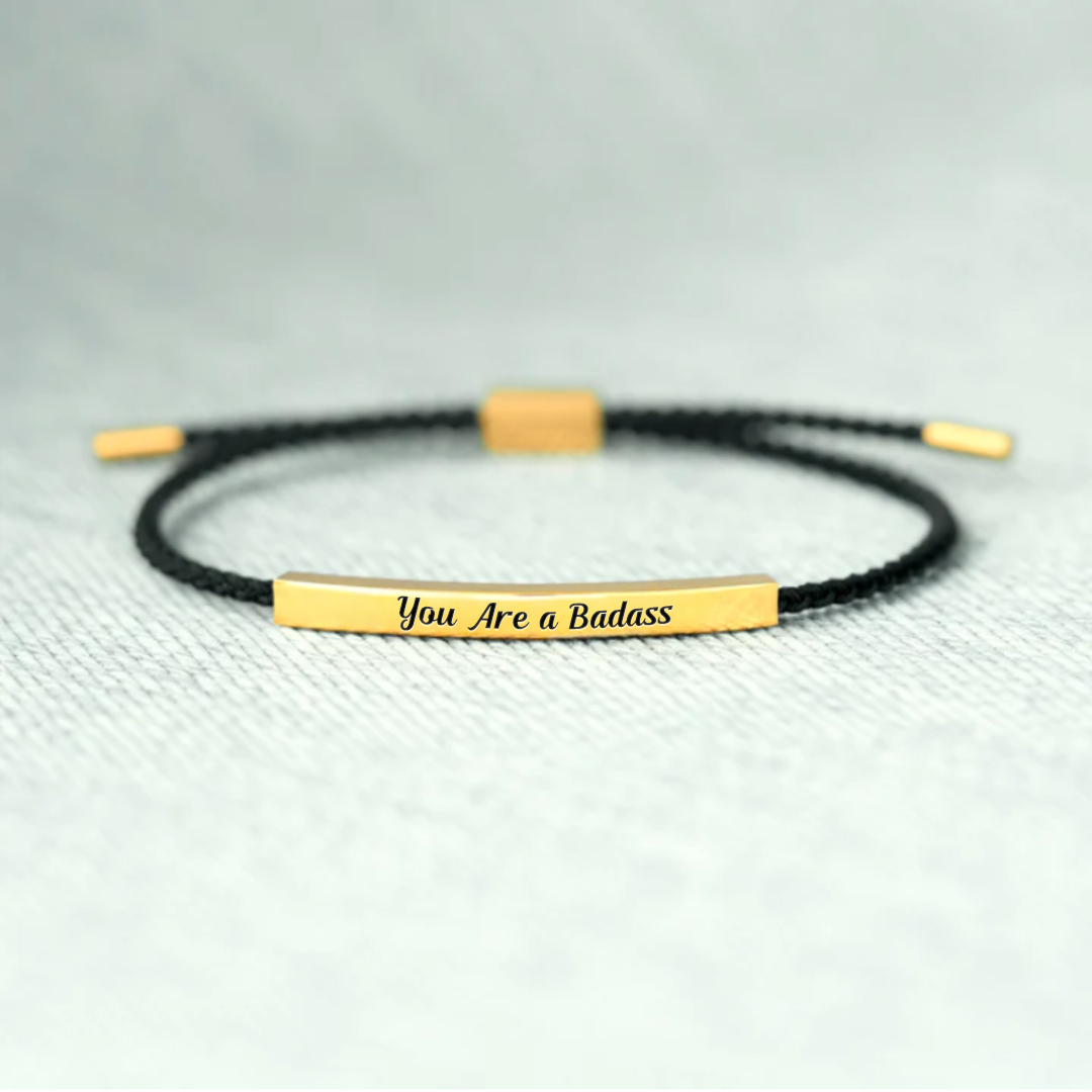 "You Are A Badass" Motivational Tube Bracelet