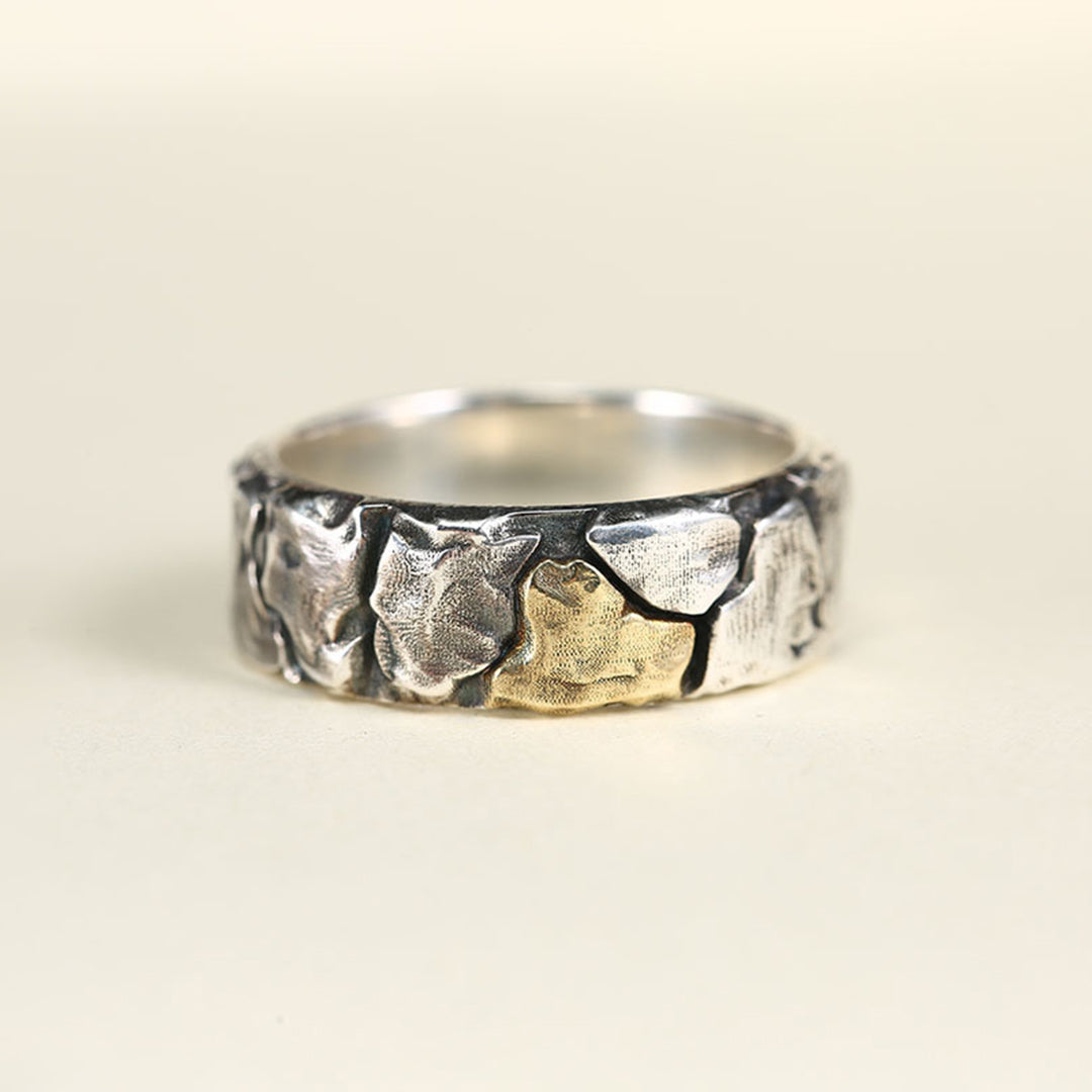S925 There Is A Crack In Life Cracked Vintage Ring