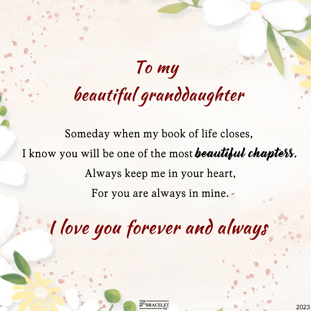 For Granddaughter - I Love You Forever And Always Infinity Heart Bracelet