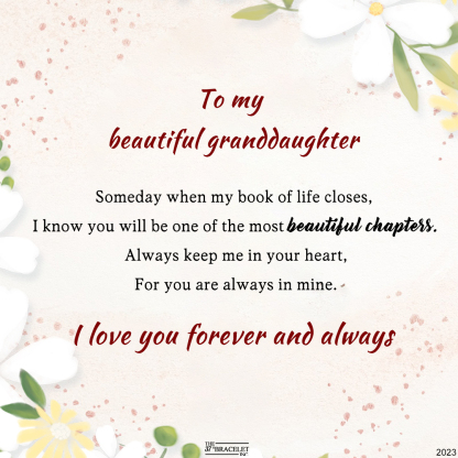 For Granddaughter - I Love You Forever And Always Infinity Heart Bracelet