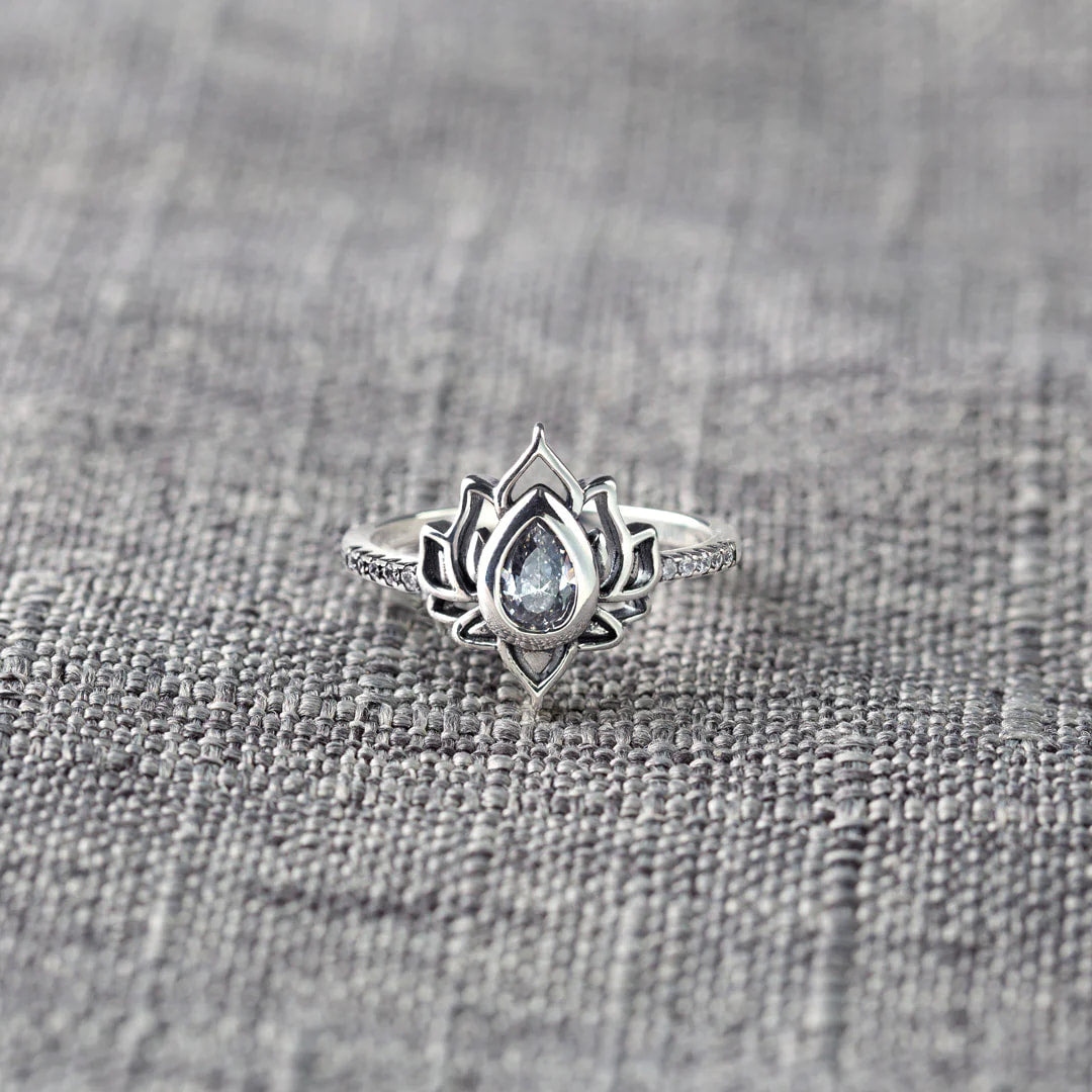 Beauty Can Come from Change Grow And Believe Lotus Ring