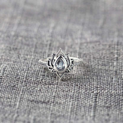 Beauty Can Come from Change Grow And Believe Lotus Ring