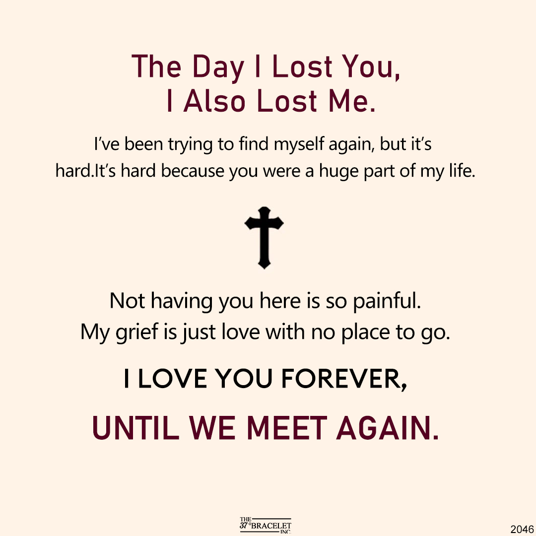 For Memorial - The Day I Lost You, I Also Lost Me Cross Braided Bracelet
