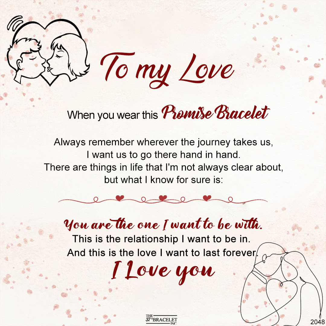 For Love - You Are The One I Want To Be With Double Heart Diamond Bracelet