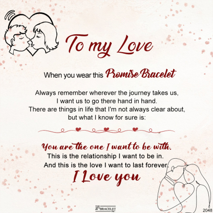 For Love - You Are The One I Want To Be With Double Heart Diamond Bracelet