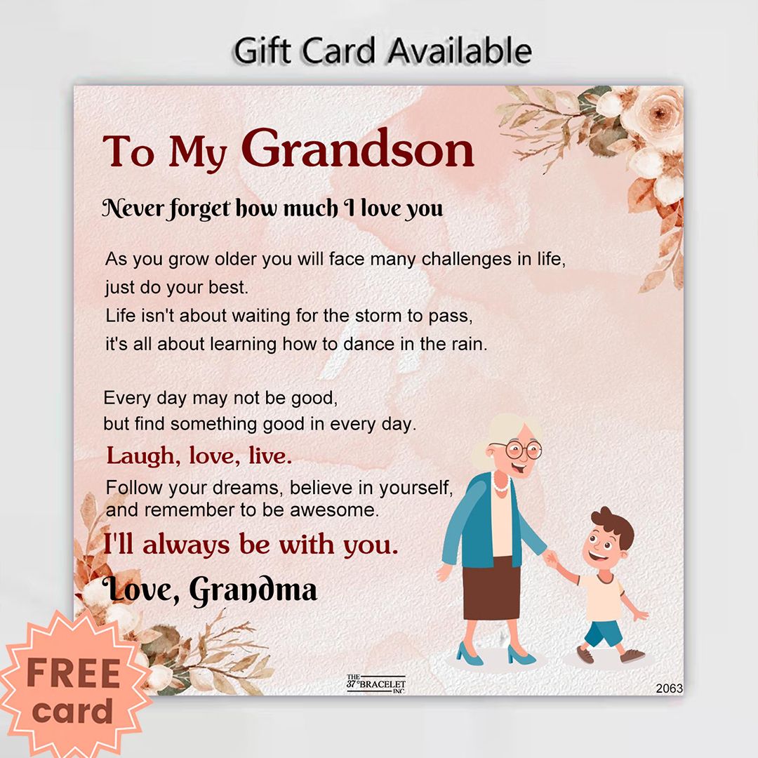 For Grandson - Laugh, Love, Live Vintage Bracelet