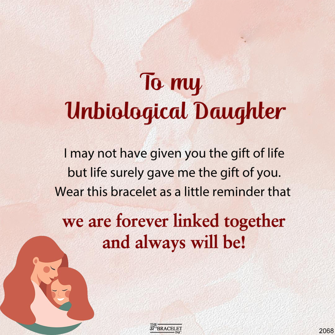 For Bonus Daughter - We Are Forever Linked Together Double Heart Brace