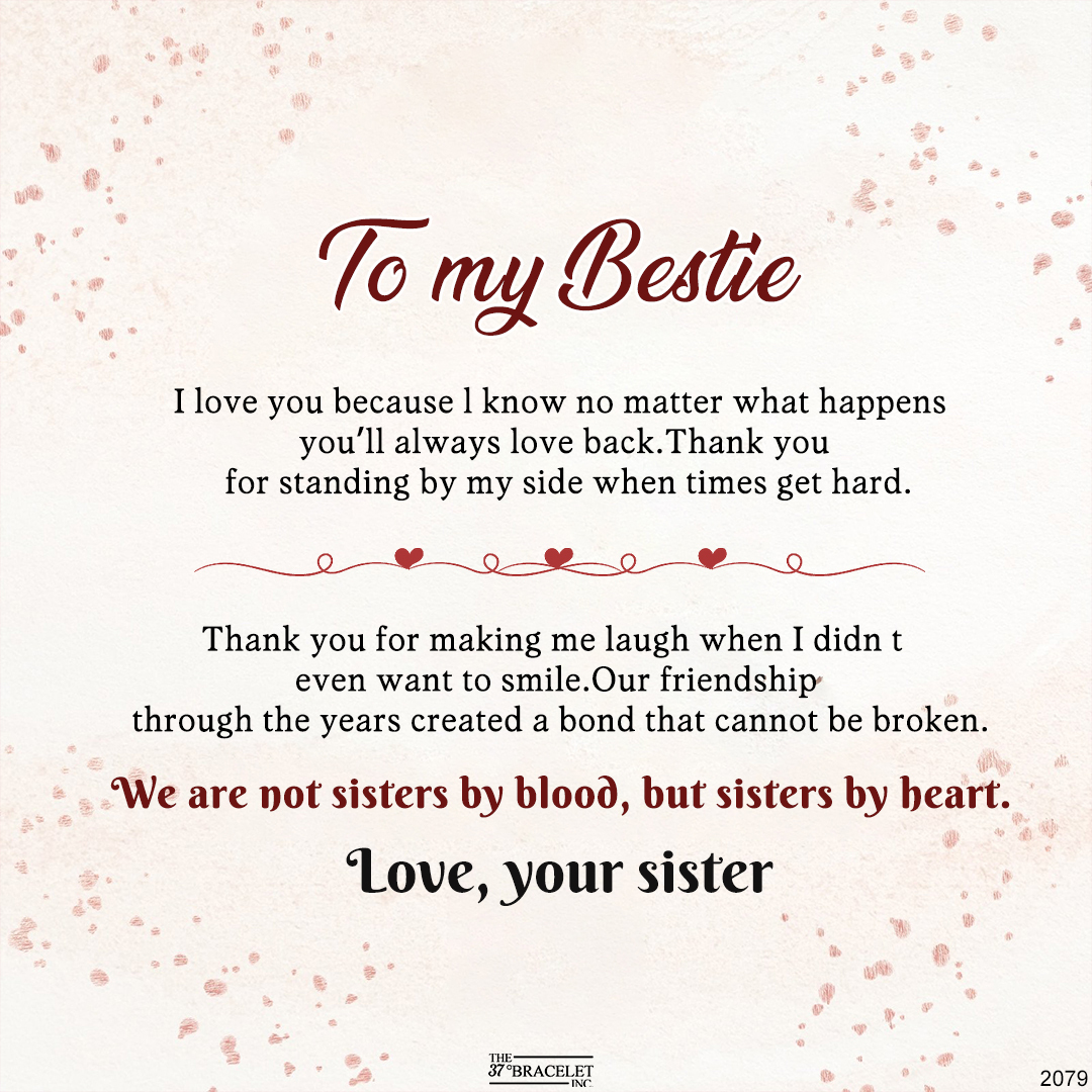 For Friend - We Are Sisters By Heart Diamond Knot Bracelet