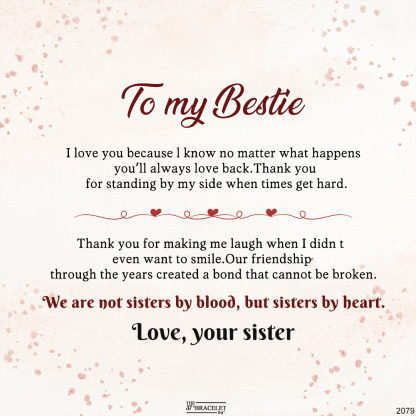 For Friend - We Are Sisters By Heart Diamond Knot Bracelet