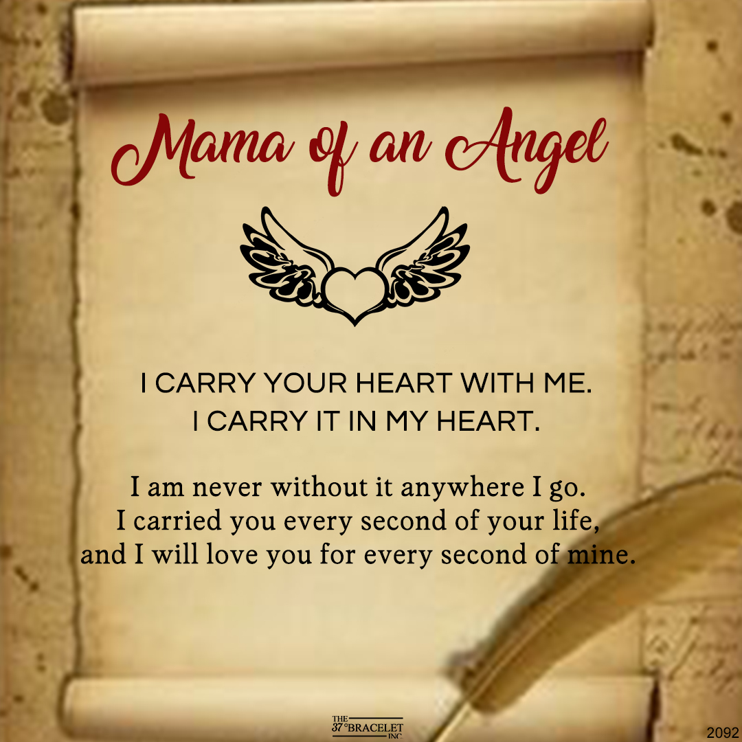 For Memorial - Mama Of An Angel Wings Stacked Custom Ring