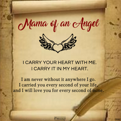 For Memorial - Mama Of An Angel Wings Stacked Custom Ring