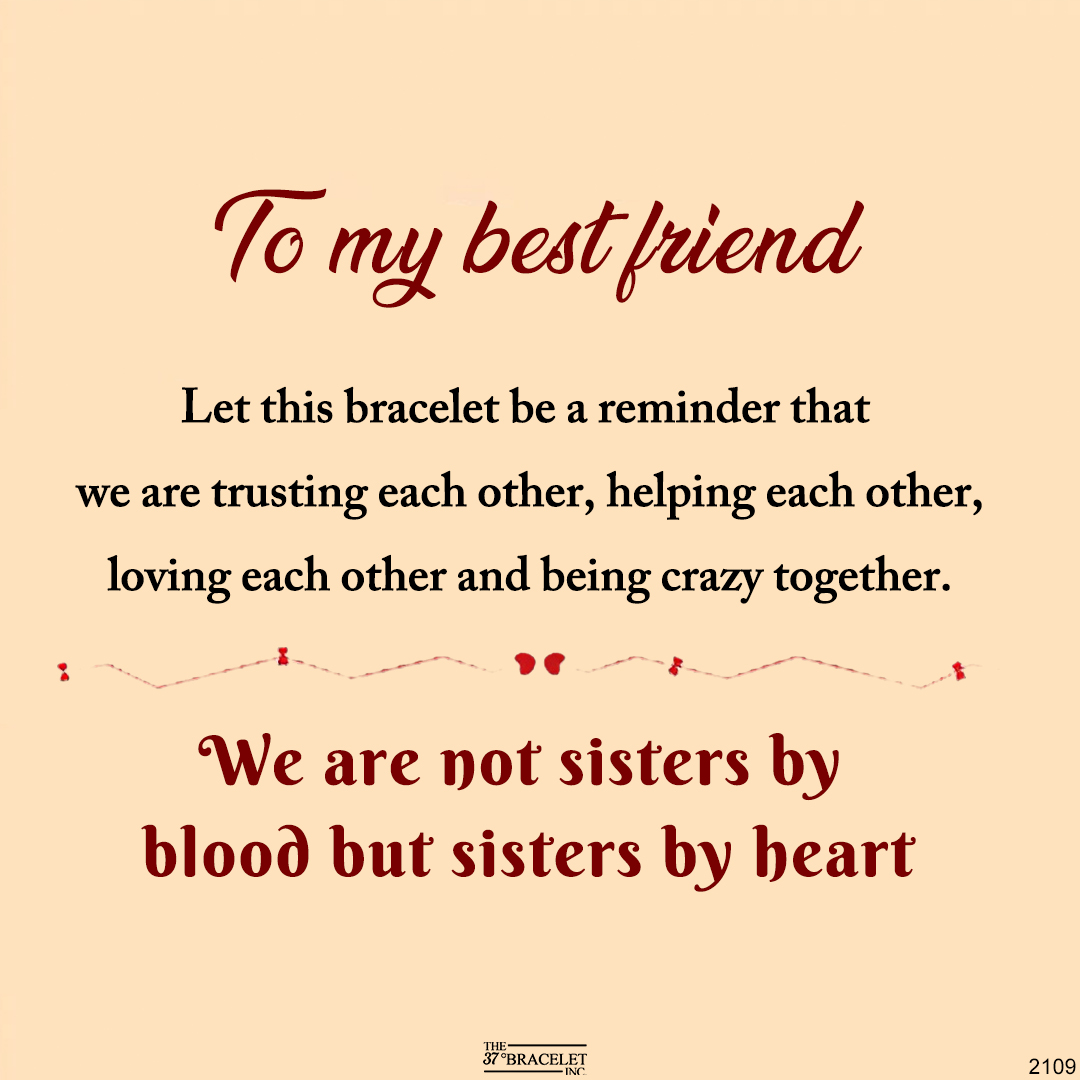 For Friend - We Are Not Sisters By Blood But Sisters By Heart Heart Style Bracelet