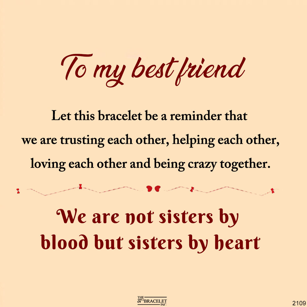 For Friend - We Are Not Sisters By Blood But Sisters By Heart Heart Style Bracelet