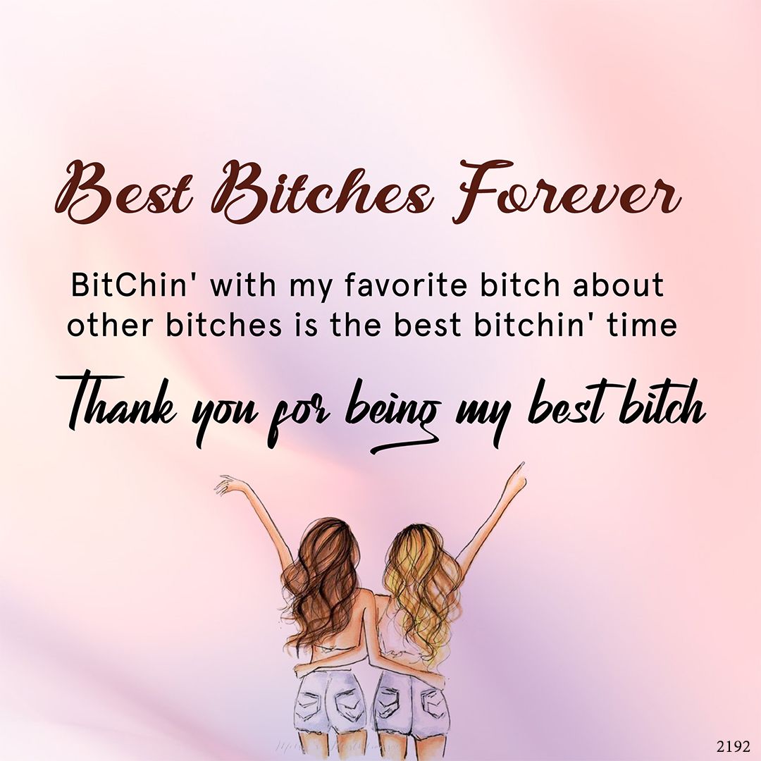 For Friend -Best Bitches Forever Heart Set Bracelet