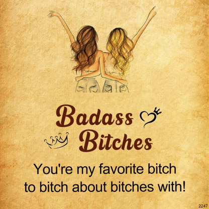 For Friend - Badass Bitches Heart Braided Bracelet