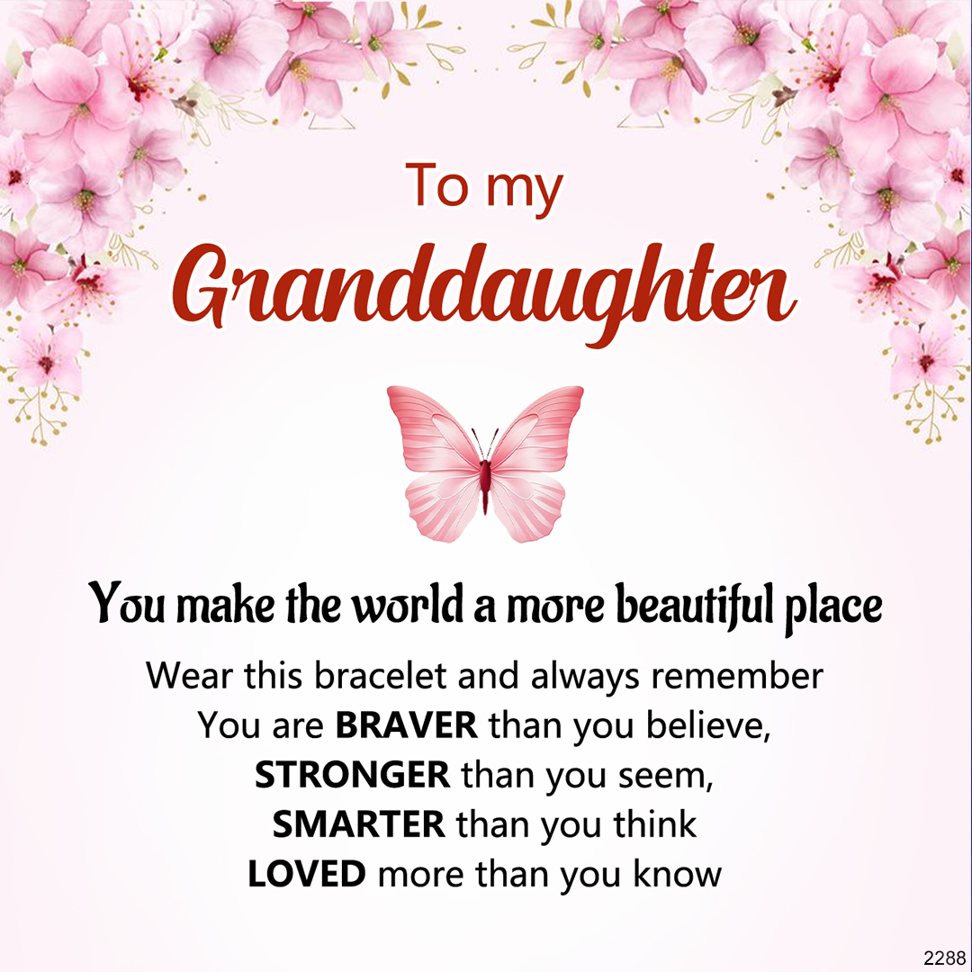 For Granddaughter- Butterfly Beaded Bracelet