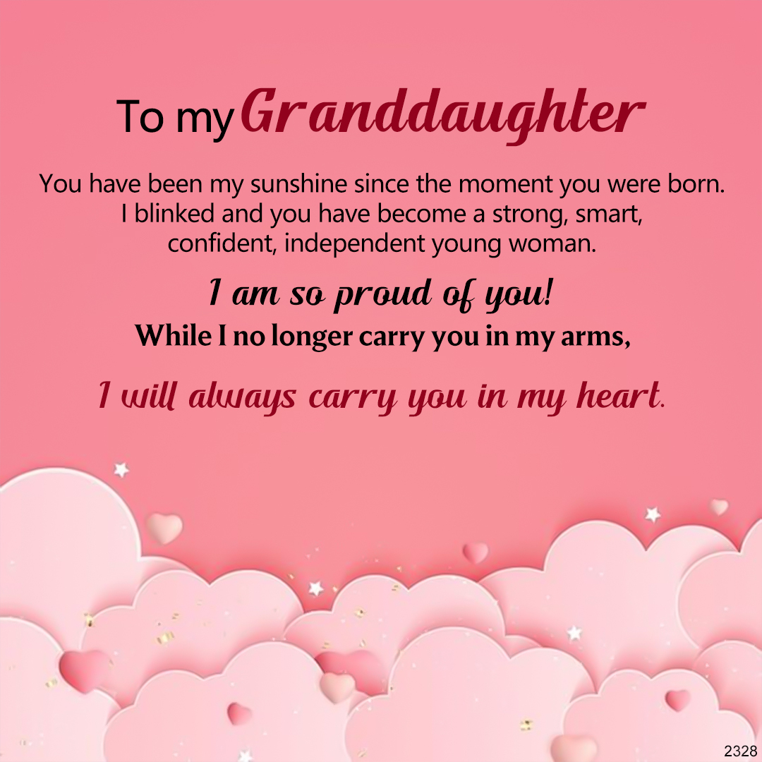 For Granddaughter - I Will Always Carry You In My Heart Proud of You Double Heart Bracelet